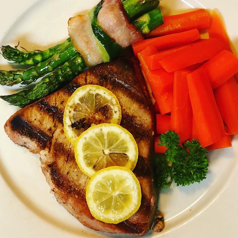 Grilled Salmon Steak